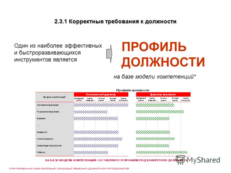 Профиль должности