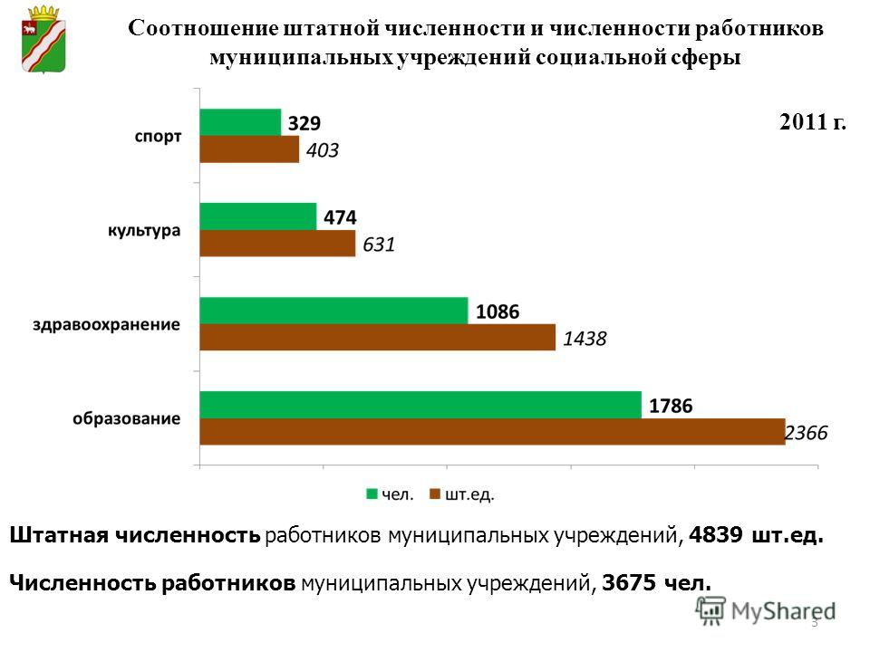 Образец штатная численность сотрудников