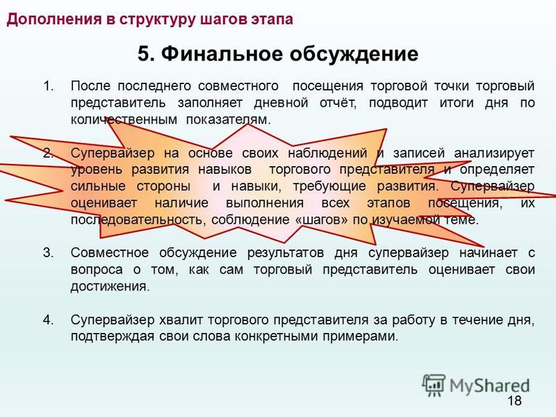 План развития торгового представителя