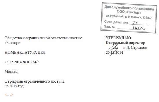 Приказ о допуске к документам для служебного пользования образец