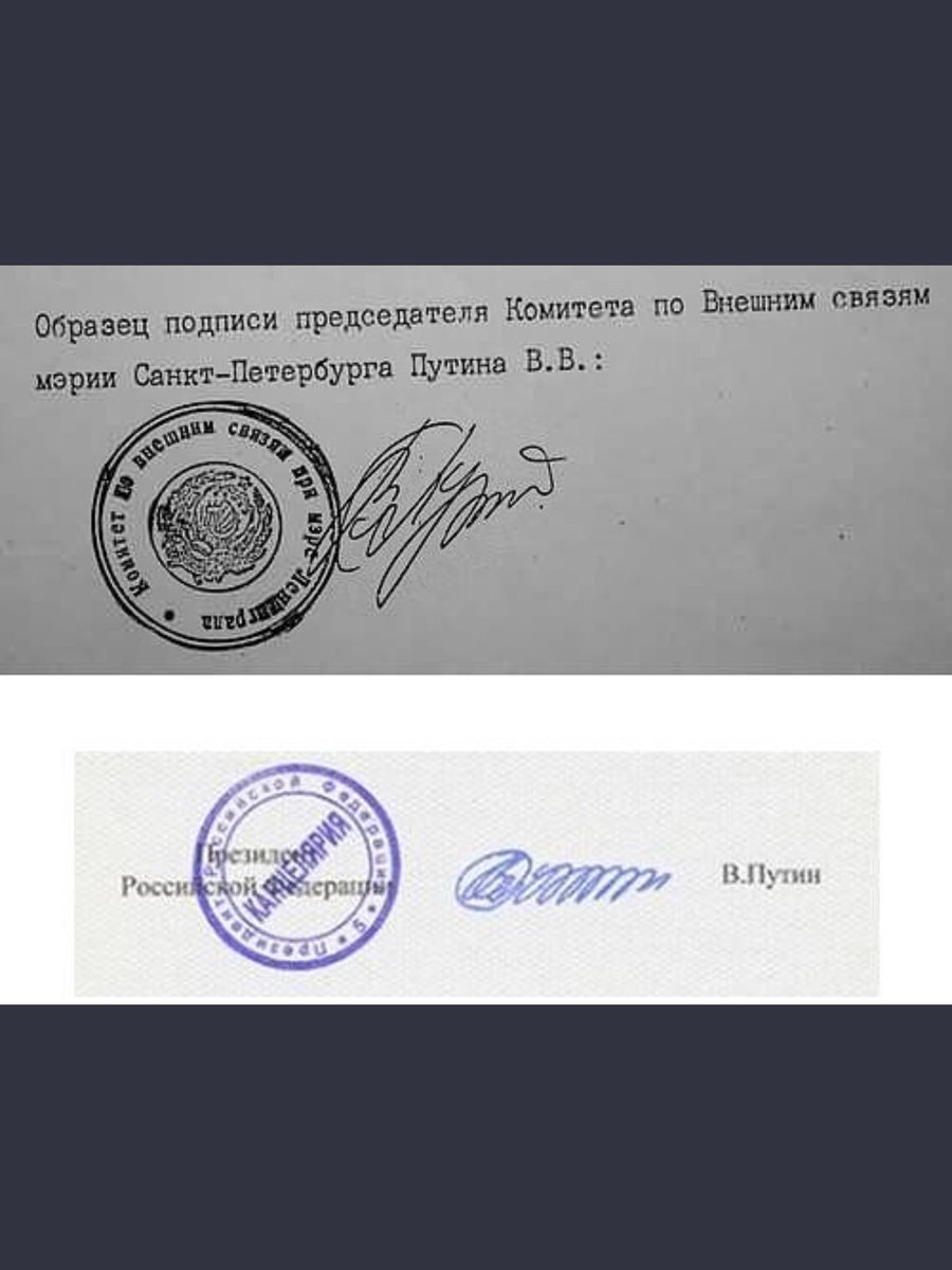 Подпись путина образец