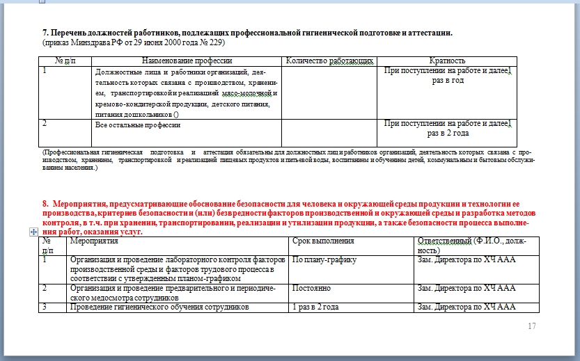 Программа экологического контроля на предприятии образец 2022