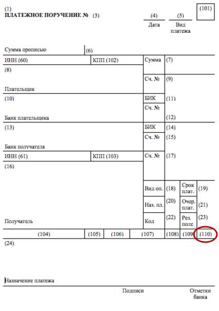 Тип платежа в платежном поручении в 1с