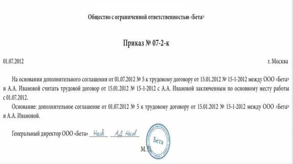 Контрольная работа по теме Прием на постоянное место работы