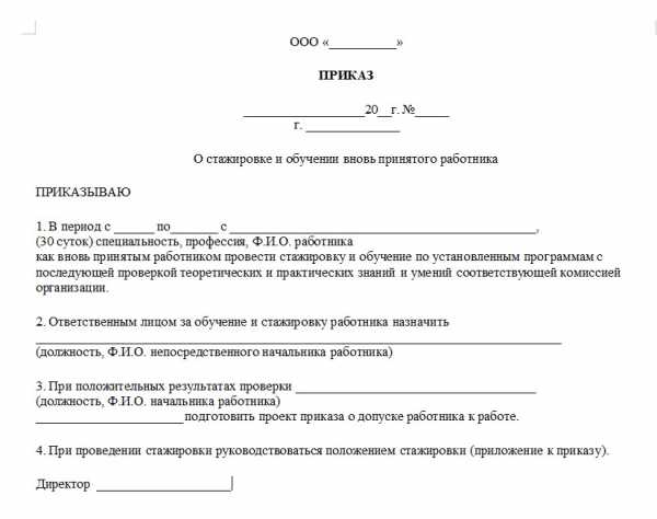 Приказ закрепить автомобиль за работником пример образец