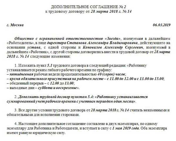 Суммированный учет рабочего времени в правилах внутреннего трудового распорядка образец