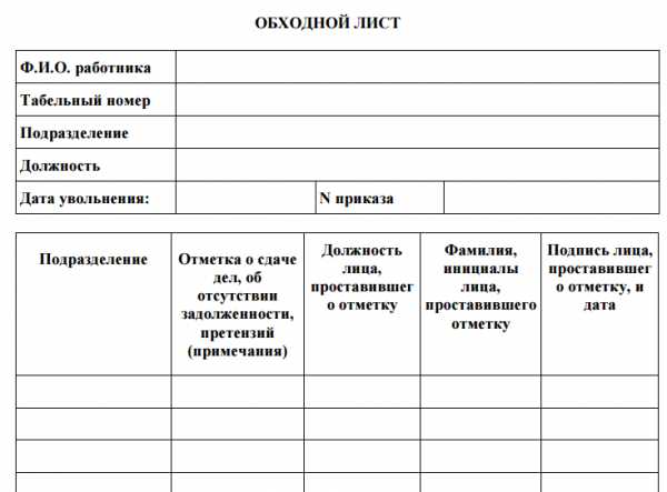 Обходной лист при беременности какие врачи